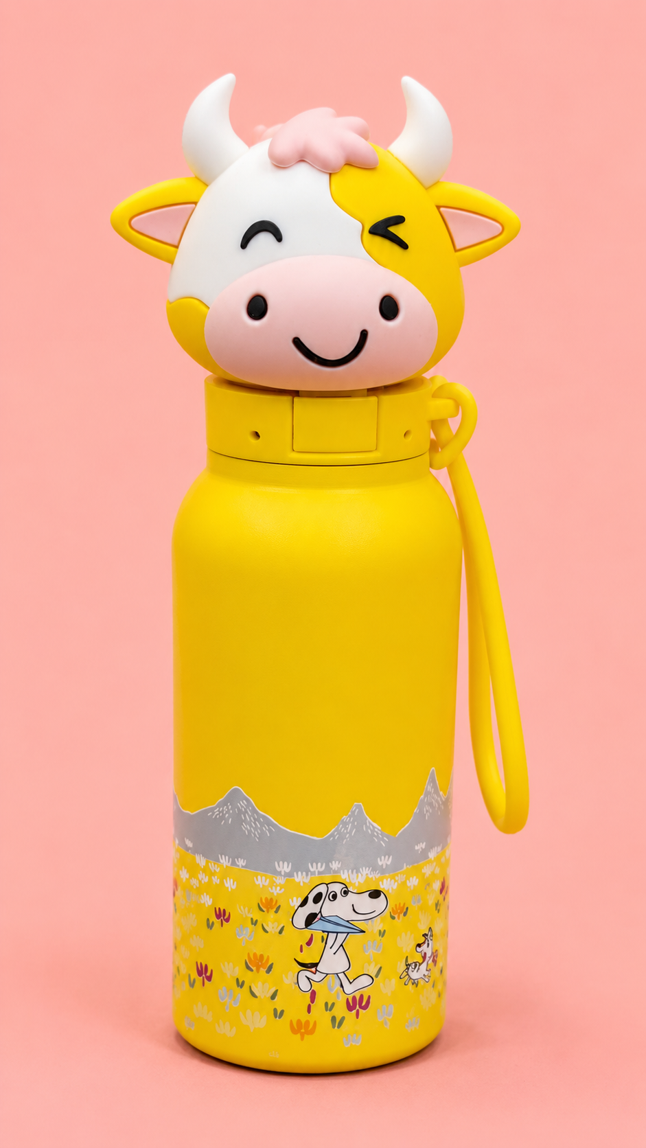 Harsh Store Kids Water Bottle | Cute 3D Cartoon Animal Sipper Bottle | Stainless Steel Insulated | Leak Proof, BPA Free | School Bottle for Boys & Girls | 580ml