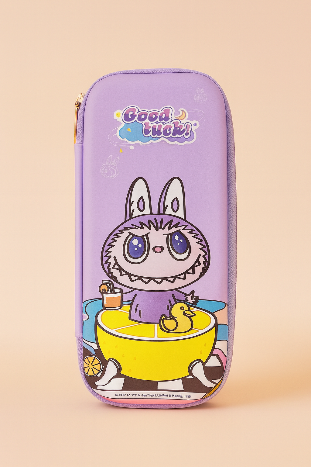 Labubu “Good Luck” Lemon Float Pencil Case