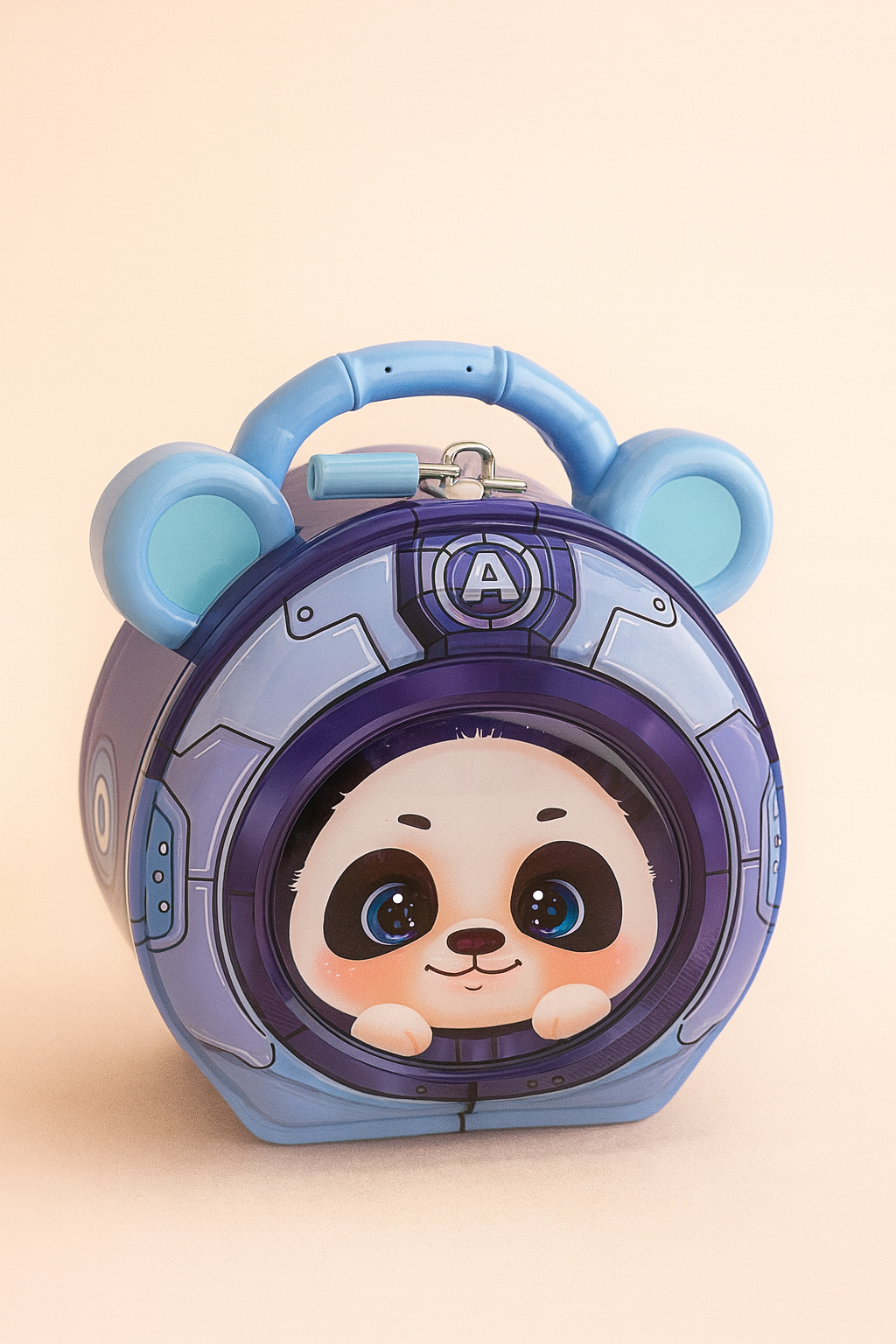 AstraCub Space Panda Money Bank – Lock & Key Coin Saver for Kids | Cute Astronaut Piggy Bank for Gifting & Daily Savings