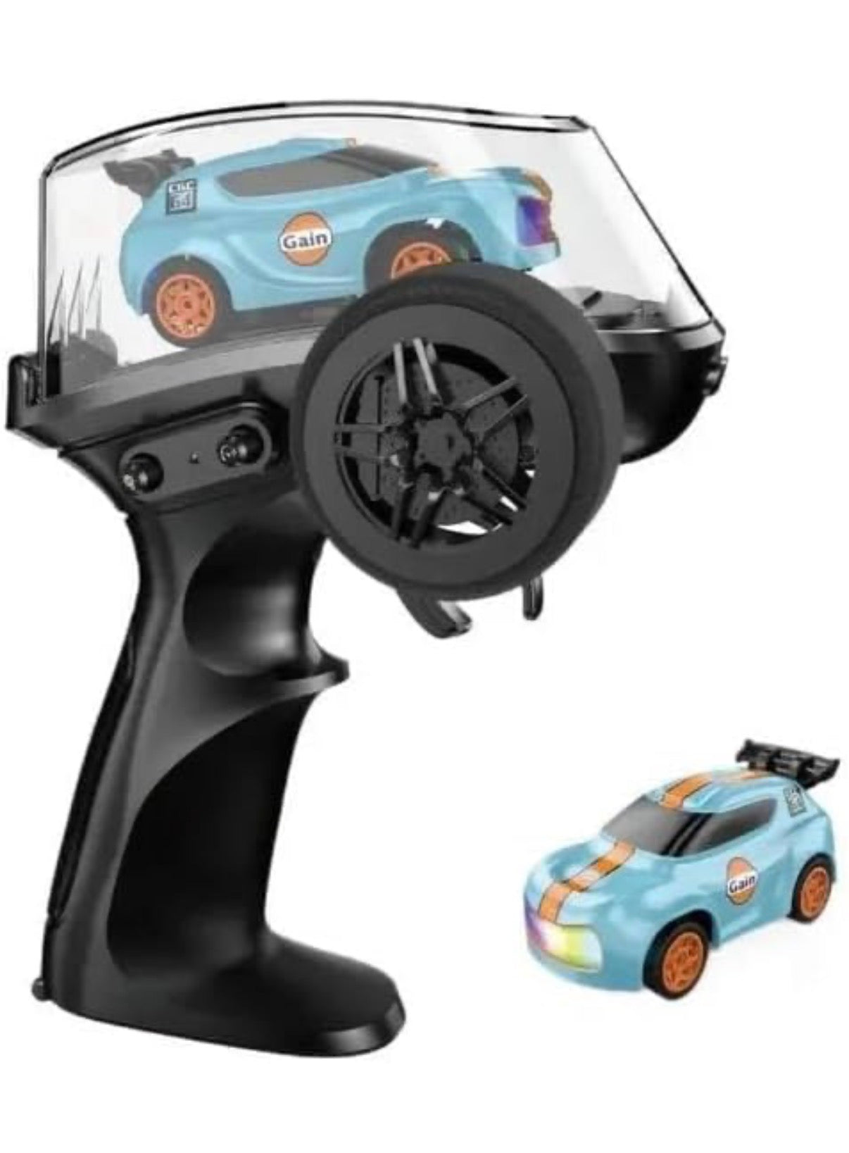 Mini RC Drift Car with Garage Remote Controller – 2.4GHz 4WD High Speed Racing Car | 6 Colour LED Lights | Steering Wheel Remote with Car Storage | 2-Speed Drift Car Toy for Boys Age 6+ | Birthday Gift