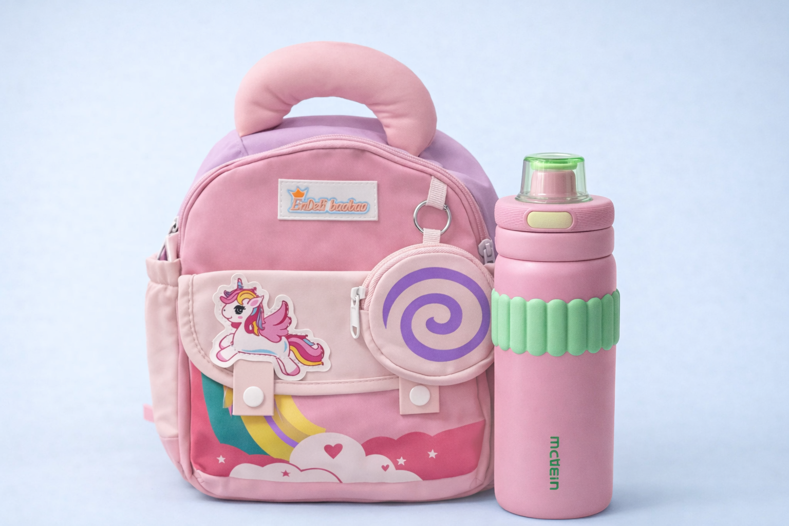 Kids Unicorn School Backpack with Matching Combo Set | Bundle for Preschool & Kindergarten
