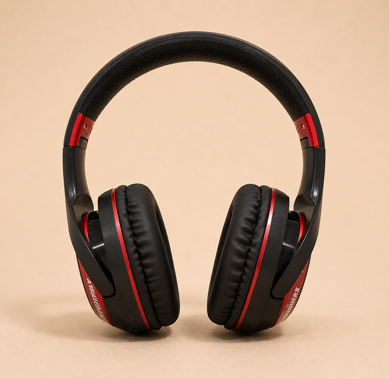 Kids Wireless Bluetooth Headphones | Over-Ear Foldable Headset with Super Hero Print, Deep Bass Sound & Soft Cushioned Earpads | Gaming, Music & Online Classes | Bold Black & Red Design