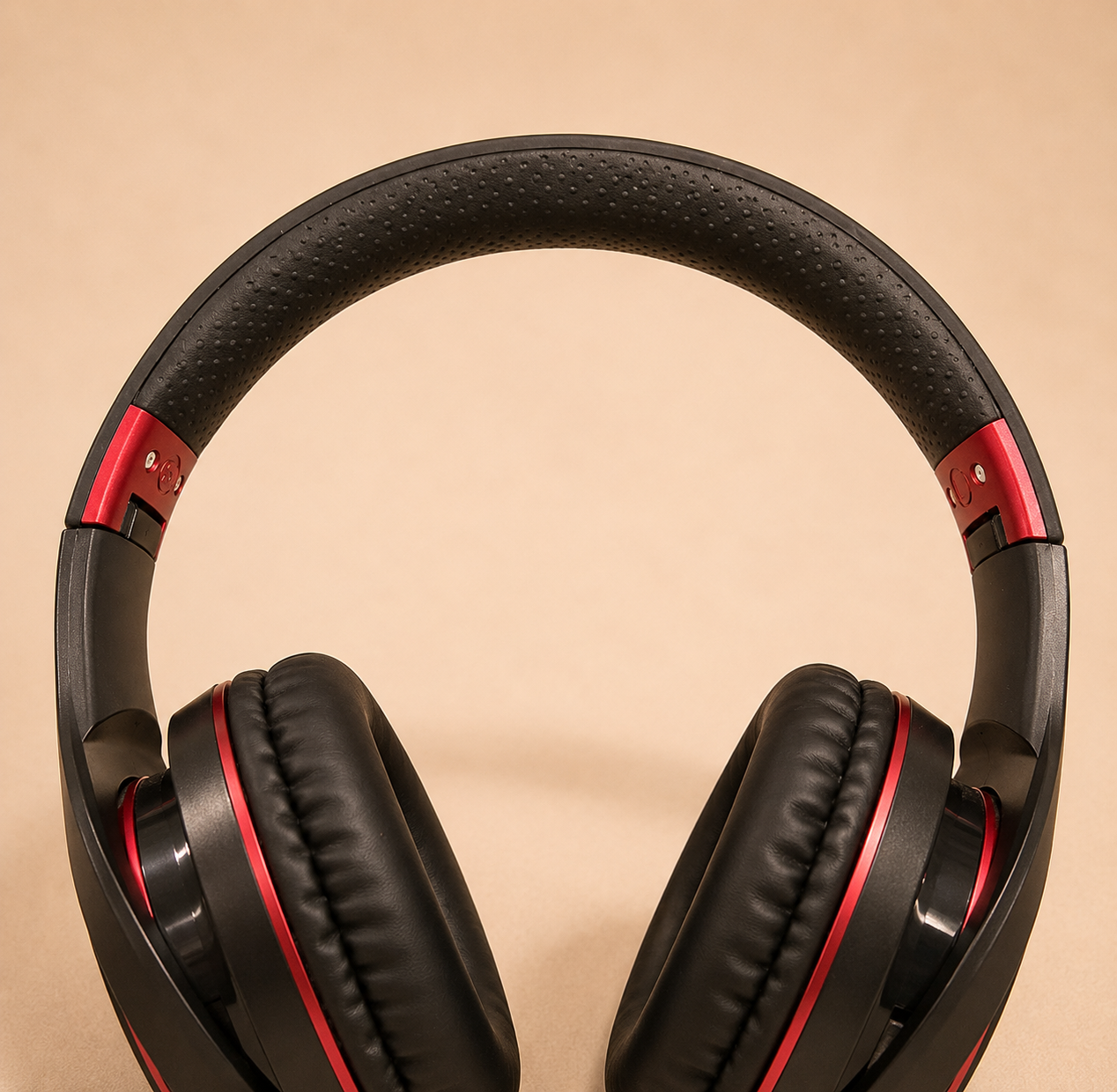 Kids Wireless Bluetooth Headphones | Over-Ear Foldable Headset with Super Hero Print, Deep Bass Sound & Soft Cushioned Earpads | Gaming, Music & Online Classes | Bold Black & Red Design