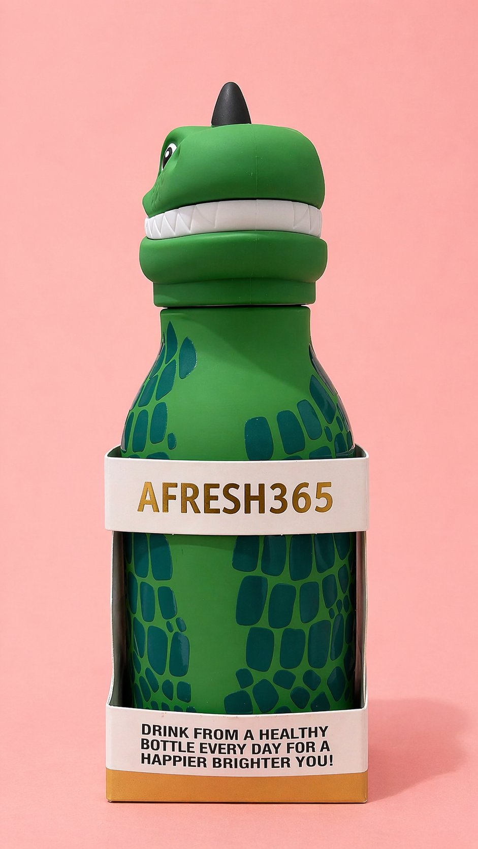 Kids Insulated Steel Water Bottle with Detachable Character Cap | Feather Print | Straw Cap | 500ml | School, Travel & Outdoor Use