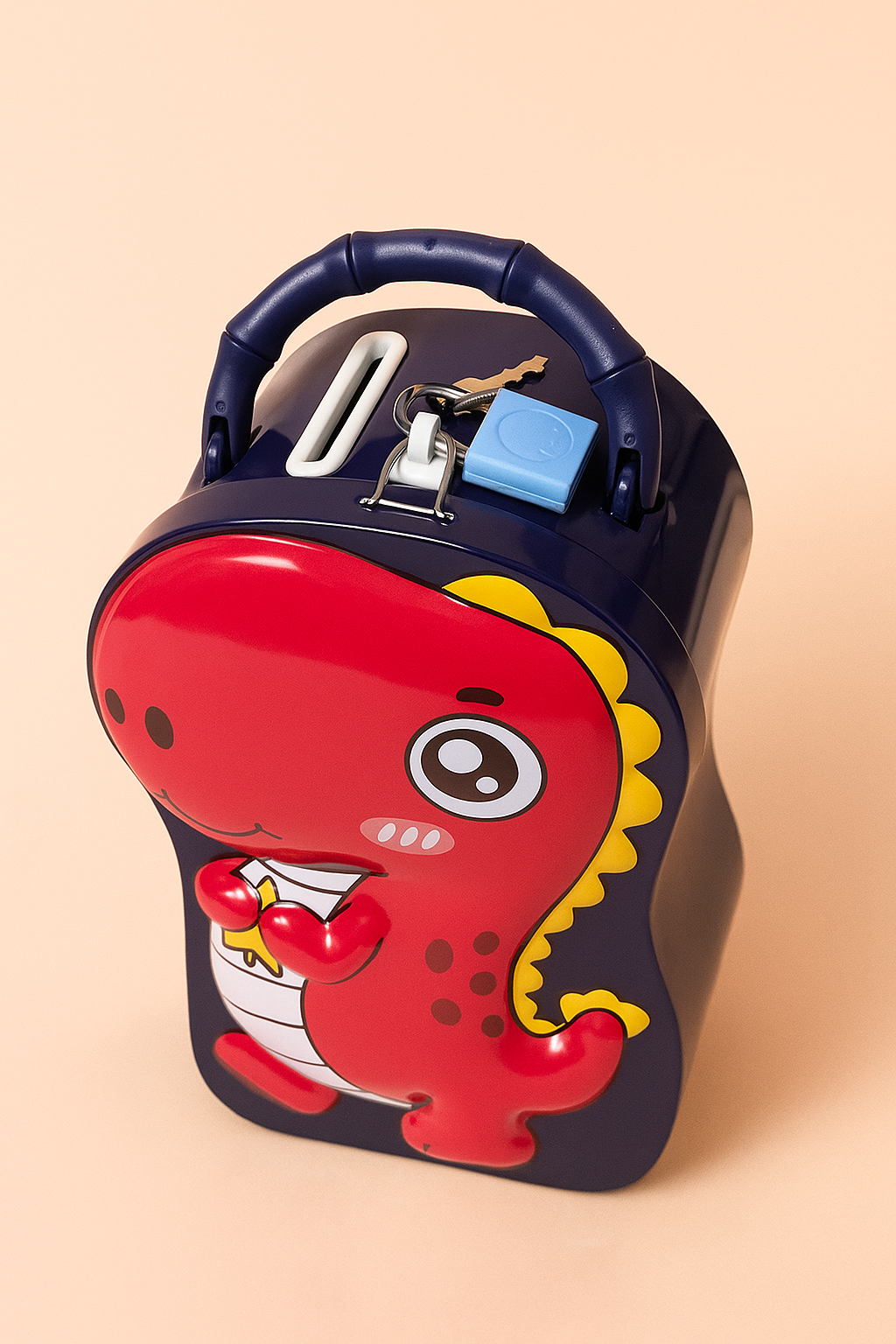 Dinosaur Shape Money Bank | Cute Green Dino Coin Box with Lock for Kids | Fun Piggy Bank Gift for Boys & Girls