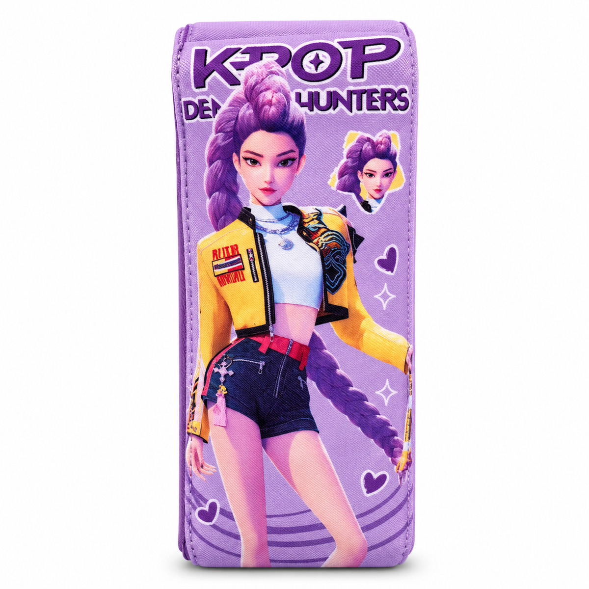 KPop Demon Hunters Pencil Pouch with Rumi, Mira & Zoey Designs, Zip Pencil Case