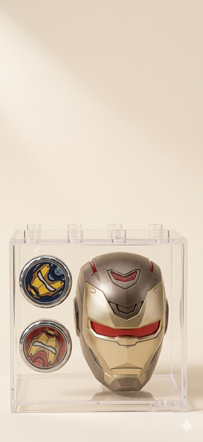 Superhero Spin Battle Toy Set with Launcher Mask | Rolly-Polly Spinning Tops | Beyblade Style Action Game for Kids | Durable Metal Tops with Collectible Design (Pack of 2)