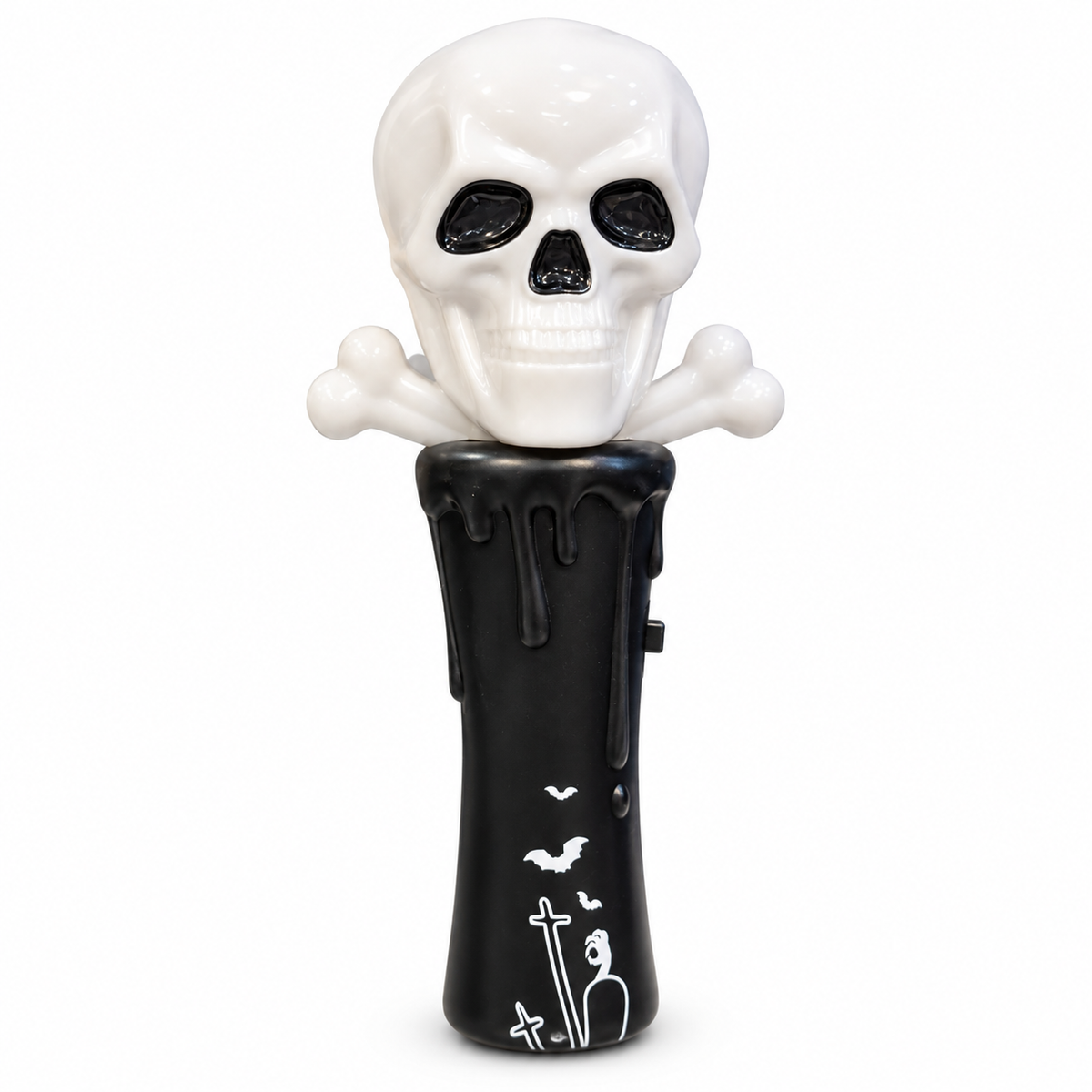 Halloween Light-Up Musical Wand for Kids – Handheld Spooky Sound & Light Toy with Glowing Eyes | Pumpkin, Skull, Witch & Ghost Designs | Halloween Party Favour, Trick-or-Treat Toy & Return Gift