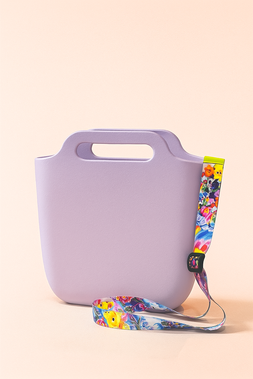 The Joy Sling | Trendy Crocs Style EVA Tote Bag for Women | Waterproof Handbag with Printed Strap & Fun Charms