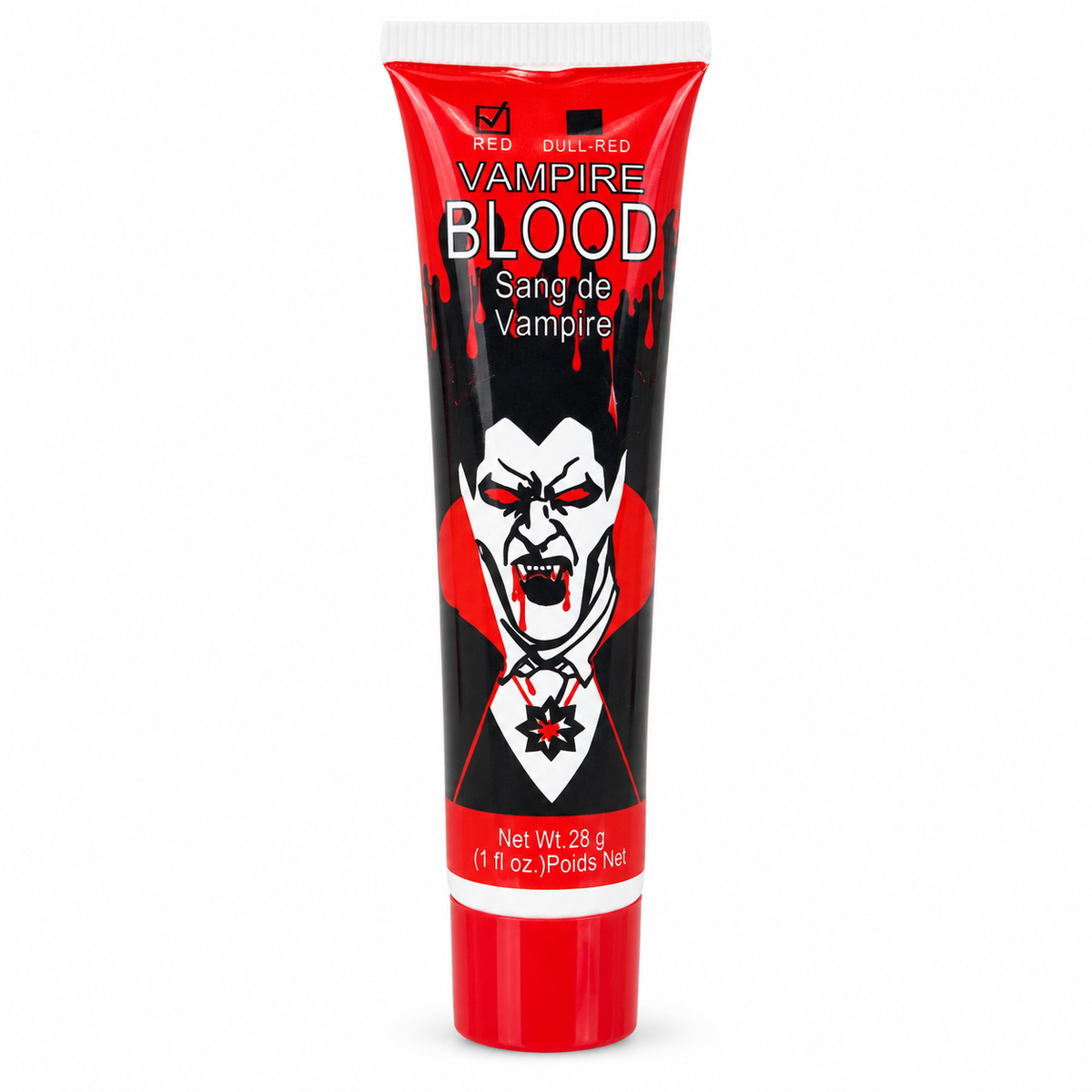 Vampire Blood Fake Blood Tube 28g – Realistic Halloween Fake Blood Gel for Vampire, Zombie & Horror Makeup | Washable Special Effects Blood for Costumes & Parties