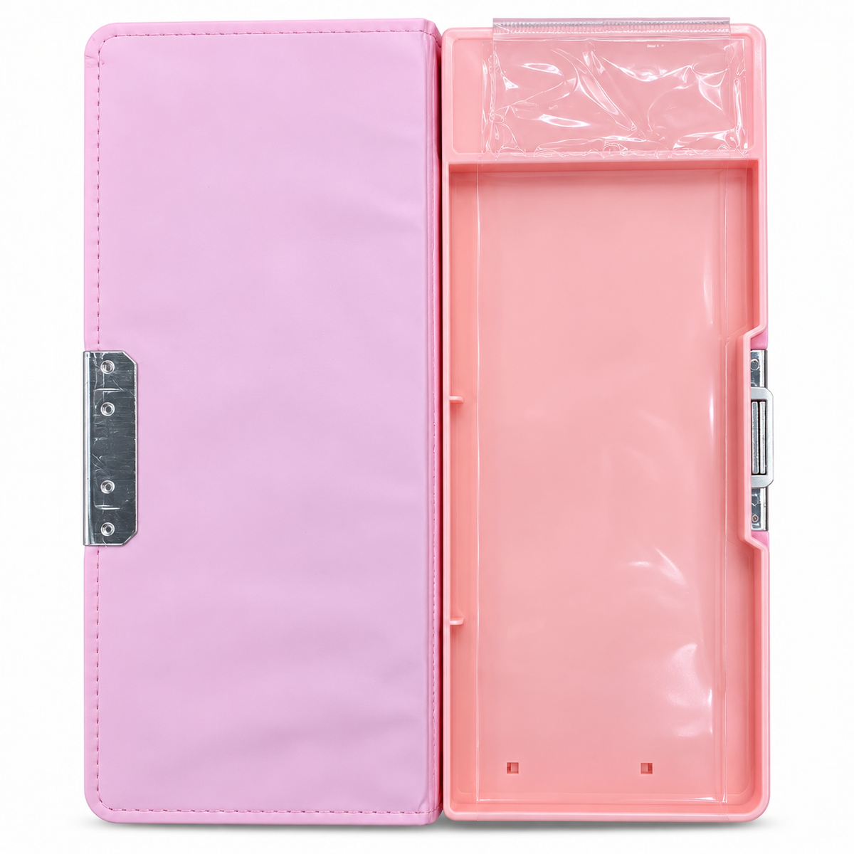 Pencil Box for Girls, Double-Sided Pencil Case with Sharpener & Timetable