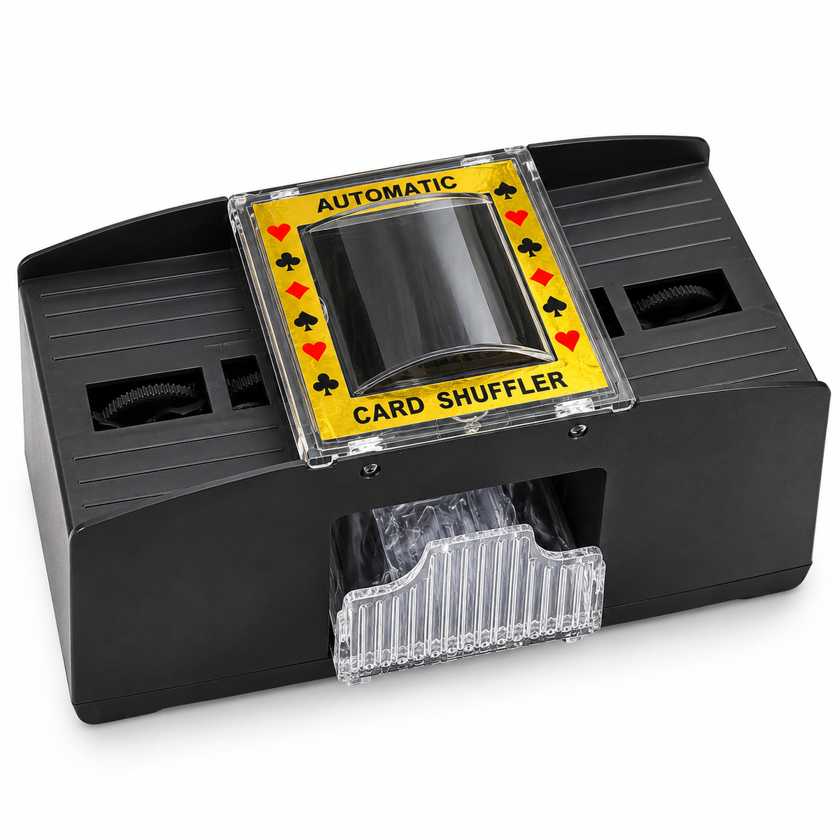 Automatic Card Shuffler, Battery Operated Electric Shuffler for 1-2 Decks of Playing Cards