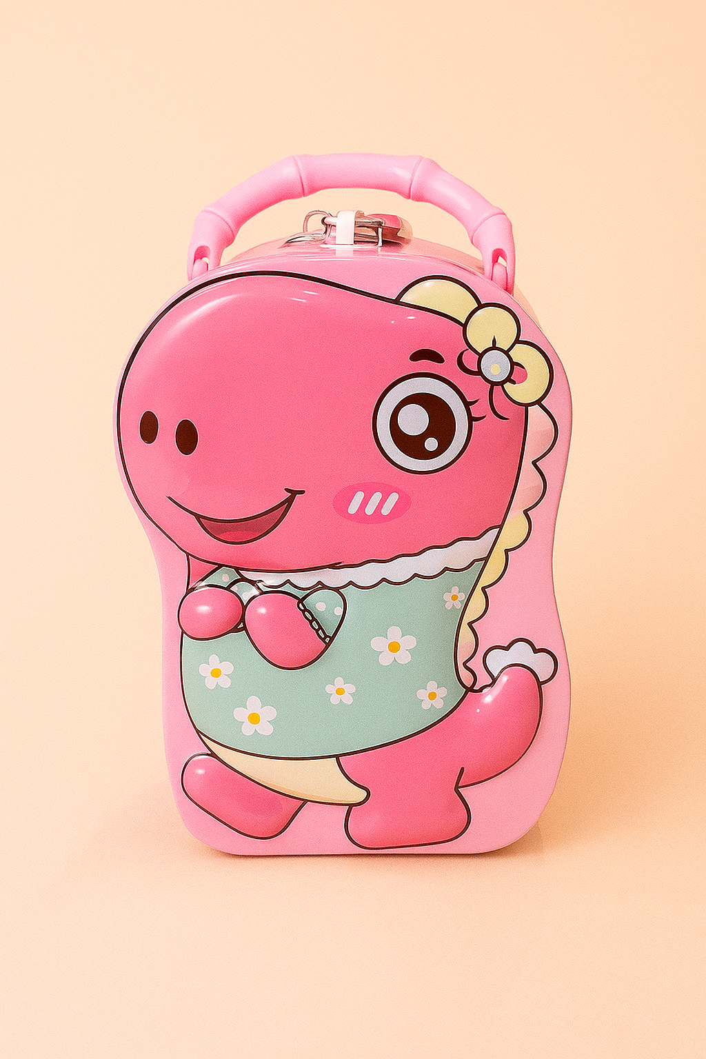 Dinosaur Shape Money Bank | Cute Green Dino Coin Box with Lock for Kids | Fun Piggy Bank Gift for Boys & Girls