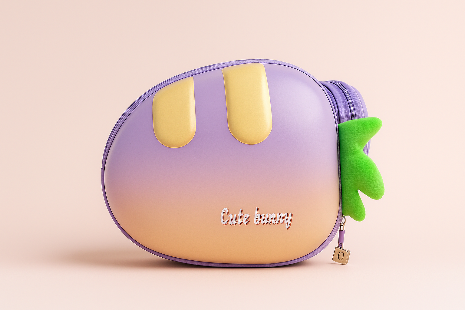 Cute carrot Kids Backpack | 3D EVA Gradient School Bag with Mini Front Pouch | Waterproof Lightweight Travel Backpack for Girls | Preschool & Gift Bag
