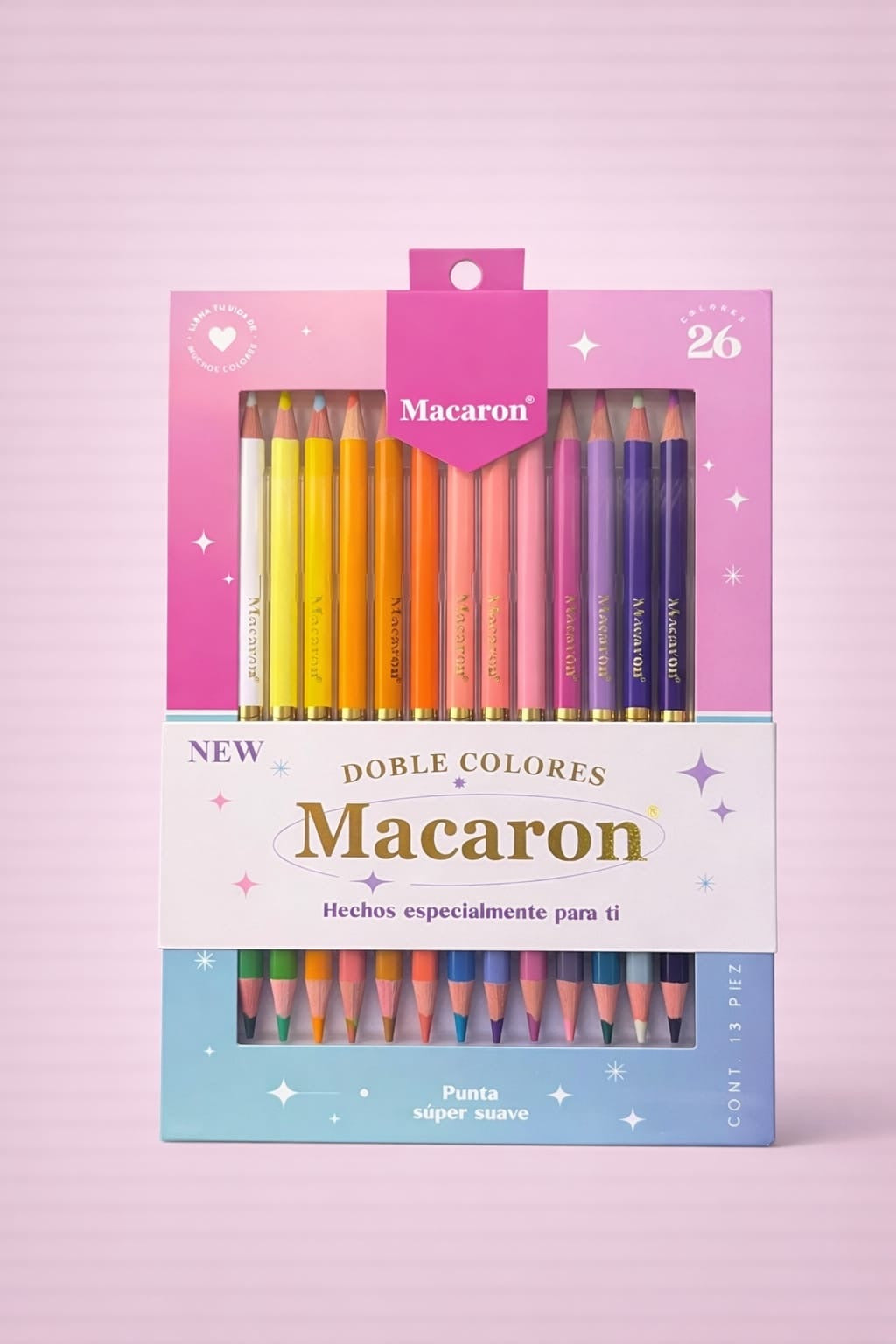 Macaron Double-Color Colored Pencils Set (26 Colors) | Soft Core, Smooth Tip Art Pencils for Kids & Artists