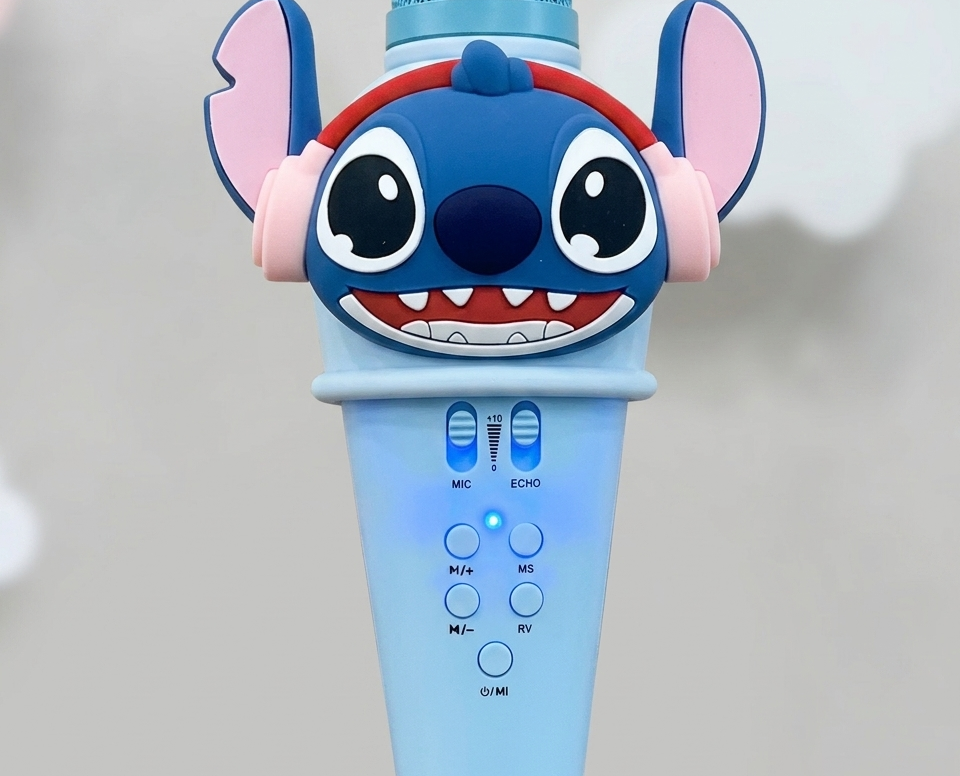 Kids Cartoon Character Bluetooth Karaoke Microphone with Built-in Speaker | LED Light Effects | Wireless & Rechargeable | Fun Singing Toy for Boys & Girls | Age 3+