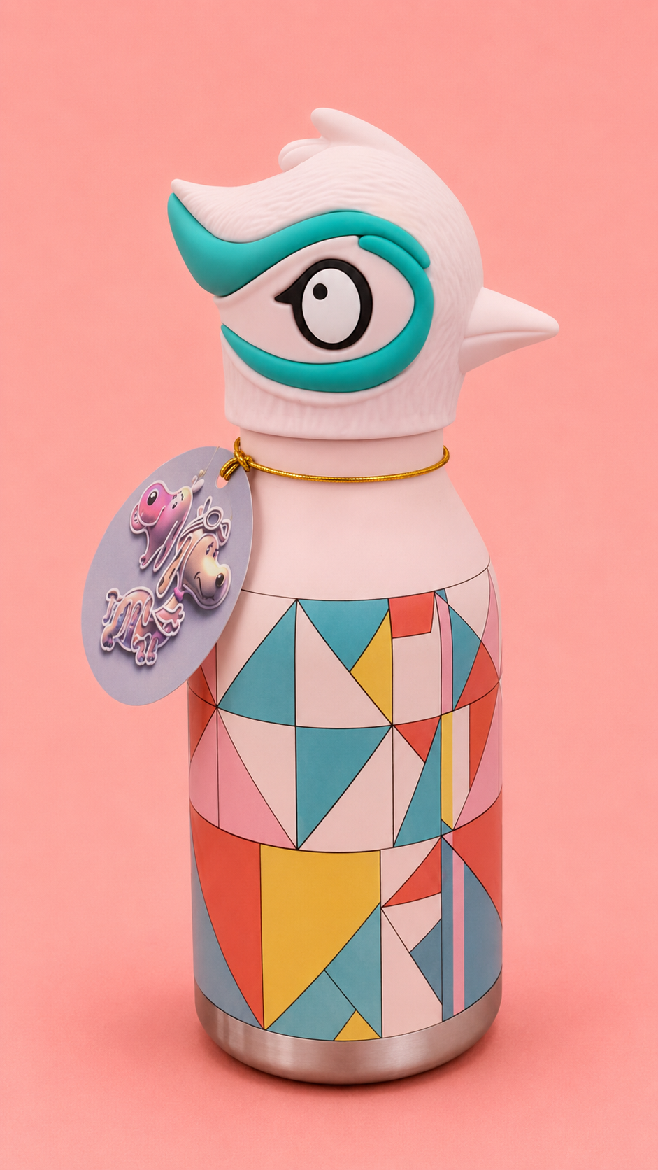3D Animal Head Kids Water Bottle – Stainless Steel Insulated Bottle with Cute Character Lid | 4 Designs: Owl, Tiger, Unicorn | Keeps Hot & Cold | School & Outdoor Use | Age 3+ | Birthday Gift