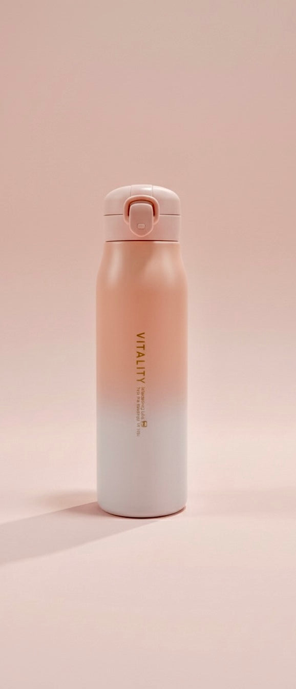 Vitality Water bottle | leak-Proof Stainless Steel Thermos with Flip Lid | Hot & Cold Insulated Travel Flask
