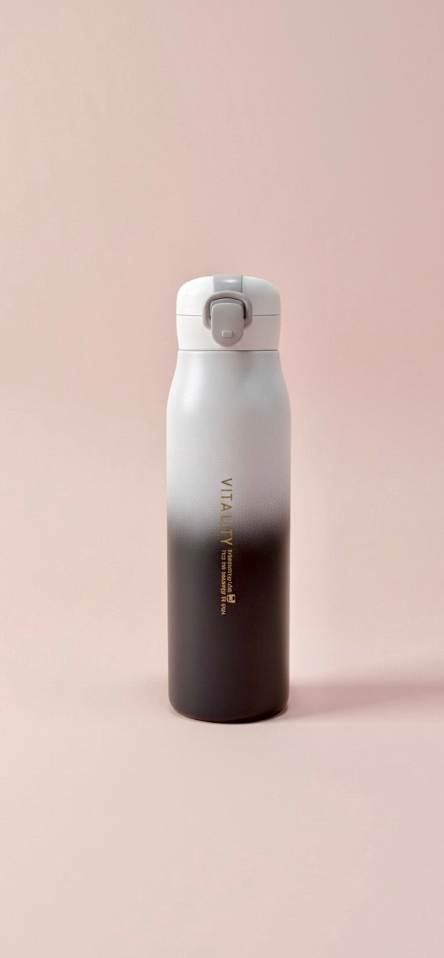 Vitality Water bottle | leak-Proof Stainless Steel Thermos with Flip Lid | Hot & Cold Insulated Travel Flask