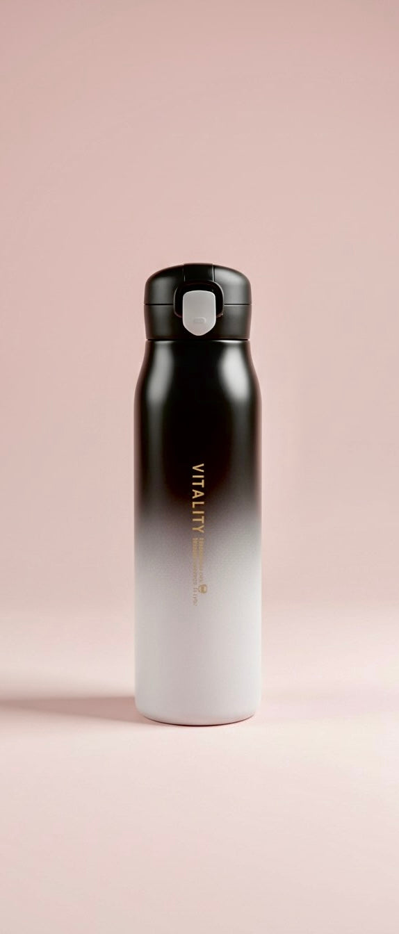 Vitality Water bottle | leak-Proof Stainless Steel Thermos with Flip Lid | Hot & Cold Insulated Travel Flask