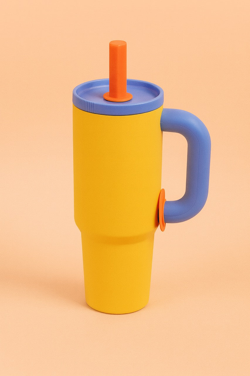 Plane Tumbler Bottle – Stainless Steel Insulated Water Bottle With Straw & Handle