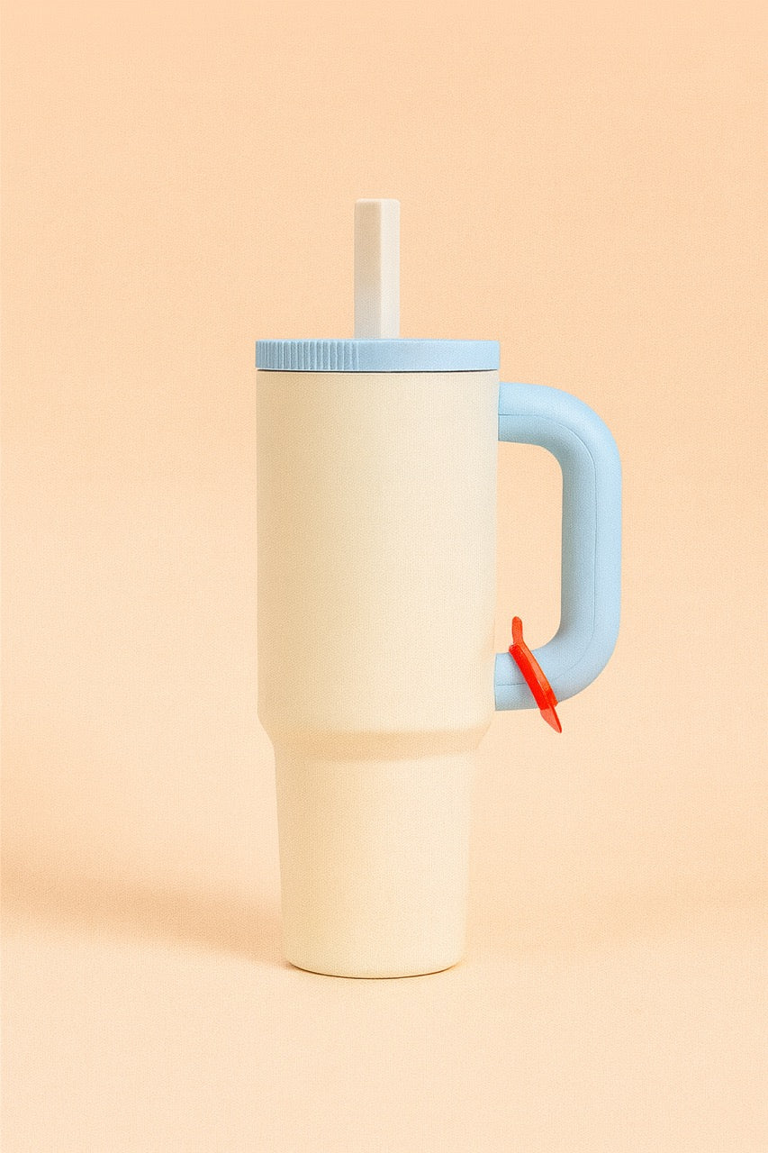 Plane Tumbler Bottle – Stainless Steel Insulated Water Bottle With Straw & Handle