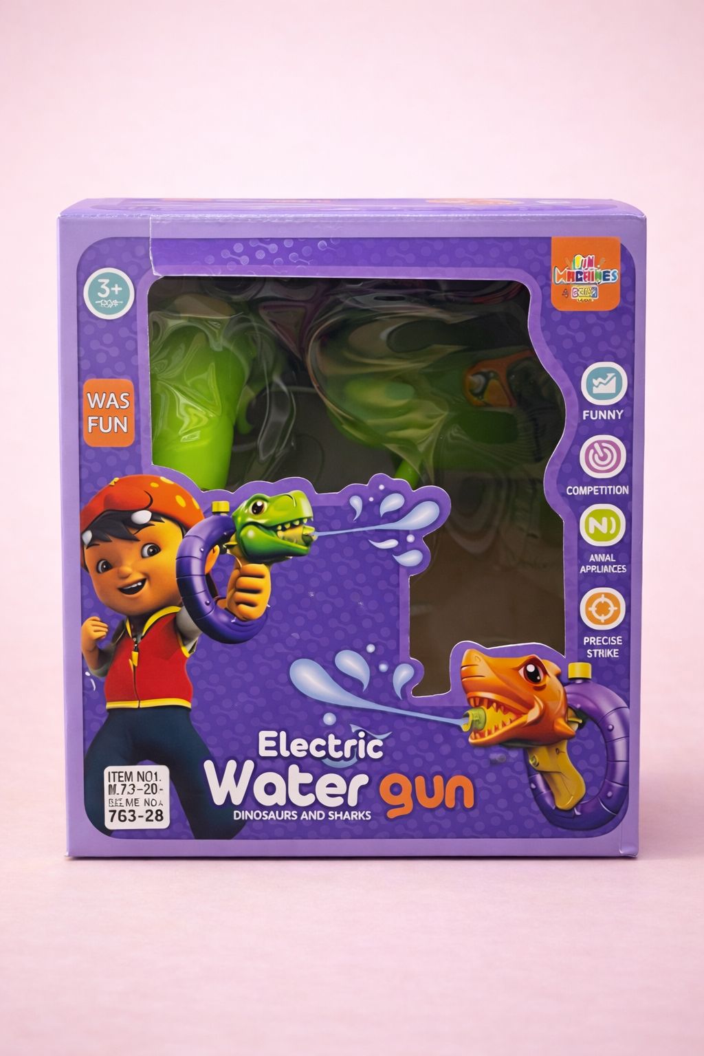 Dino-Shark Electric Water Gun | Automatic Battery-Operated Water Blaster | Long-Range, High-Pressure Spray | Outdoor Summer Toy for Kids (3+)