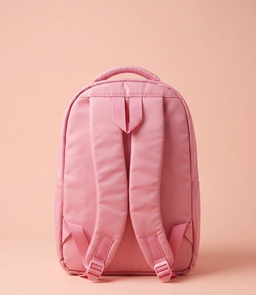 Barbie Kids School Backpack 16" – Holographic Logo Patch, All-Over Script Print & Rubber Zipper Pull, Multi-Compartment Everyday Bag for Girls Ages 5+, Hot Pink