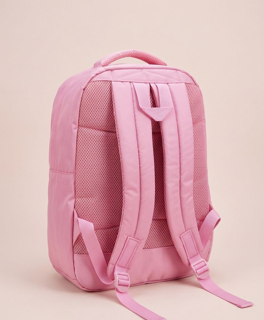 K-Pop Demon Hunters Girls School Backpack – Holographic Star Print, Disco Ball & Idol Character Artwork, Multi-Compartment Everyday Bag for Girls Ages 5+, Baby Pink