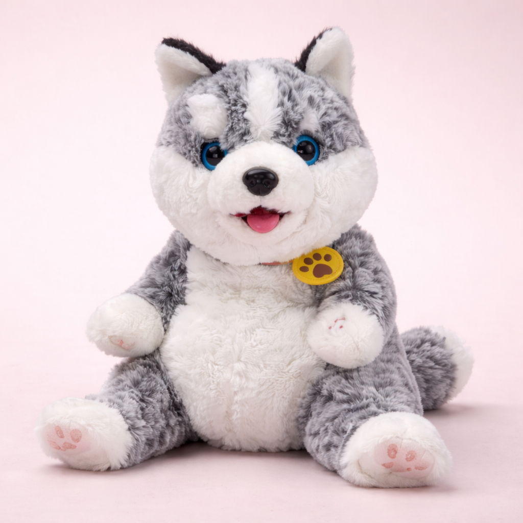 Plush toy husky dog 