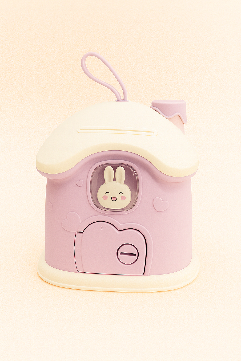 Cute Bunny House Money Bank for Kids – Mini Rabbit-Themed Savings Box with Coin Slot & Reusable Lock | Adorable Piggy Bank for Children | Fun Home-Shaped Coin Bank for Early Saving Habits
