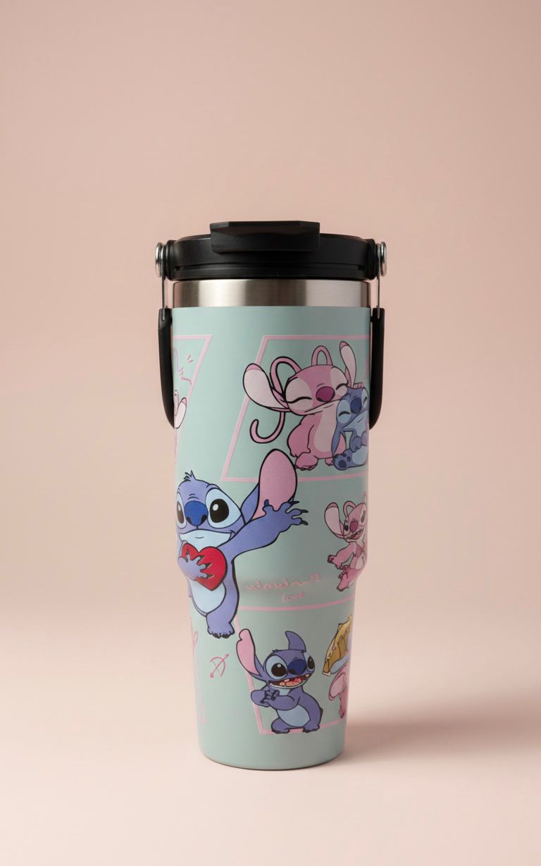 STITCH Insulated Stainless Steel Water Bottle with Dual Sip Lid