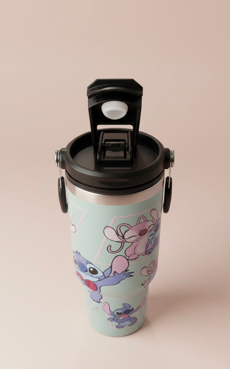STITCH Insulated Stainless Steel Water Bottle with Dual Sip Lid