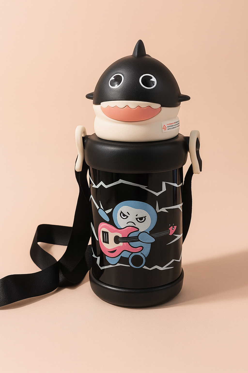 SharkyPop Kids Water Bottle – Cute Shark Design Leak-Proof Bottle with Easy-Sip Lid | Lightweight & BPA-Free for School, Travel & Play