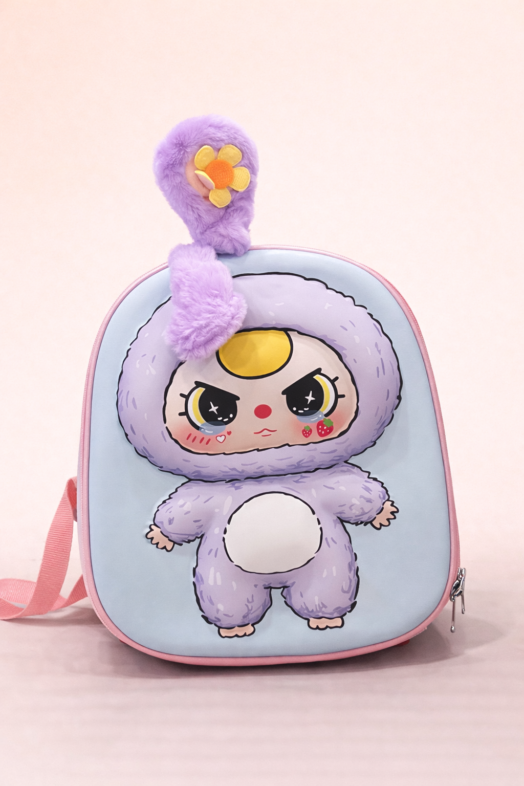 Cute Cartoon labubu Kids Backpack – Lightweight School & Travel Bag for Toddlers | Soft Cushioned Design, Easy-Zip Closure & Adjustable Straps