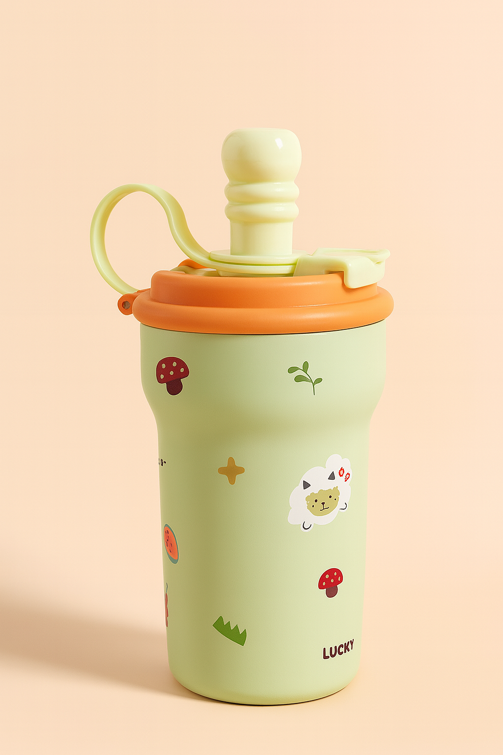 PastelPop Kids Straw Water Bottle with Flip Lock Lid – Leak-Proof Sipper Cup for Toddlers & Young Kids | BPA-Free, Easy-Grip Design for School & Travel