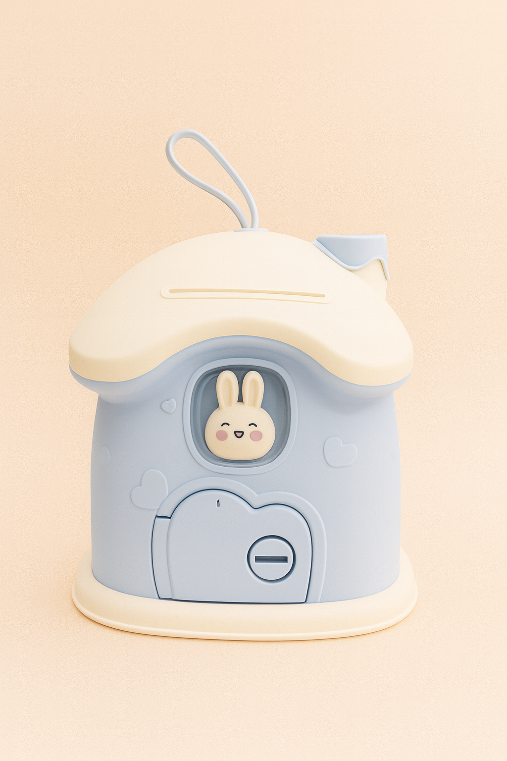 Cute Bunny House Money Bank for Kids – Mini Rabbit-Themed Savings Box with Coin Slot & Reusable Lock | Adorable Piggy Bank for Children | Fun Home-Shaped Coin Bank for Early Saving Habits