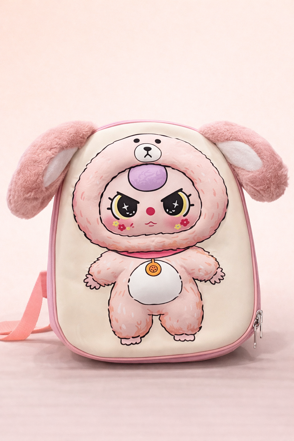 Cute Cartoon labubu Kids Backpack – Lightweight School & Travel Bag for Toddlers | Soft Cushioned Design, Easy-Zip Closure & Adjustable Straps
