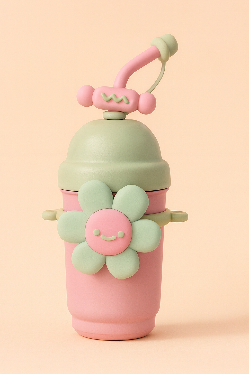 BloomSip™ Flower Kids Sipper Bottle – 350 ml Cute Straw Water Bottle with Sling Strap & Leak-Proof Lid | BPA-Free, School & Travel Friendly