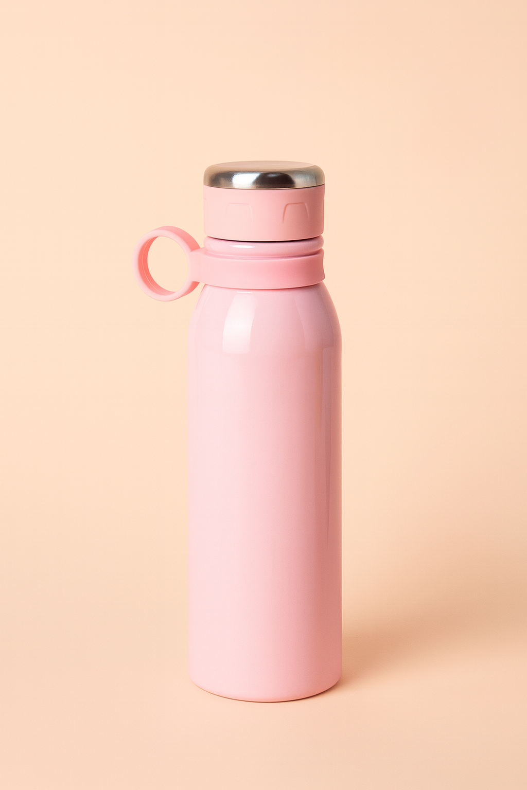 BlushSip Insulated Water Bottle with Ring Handle