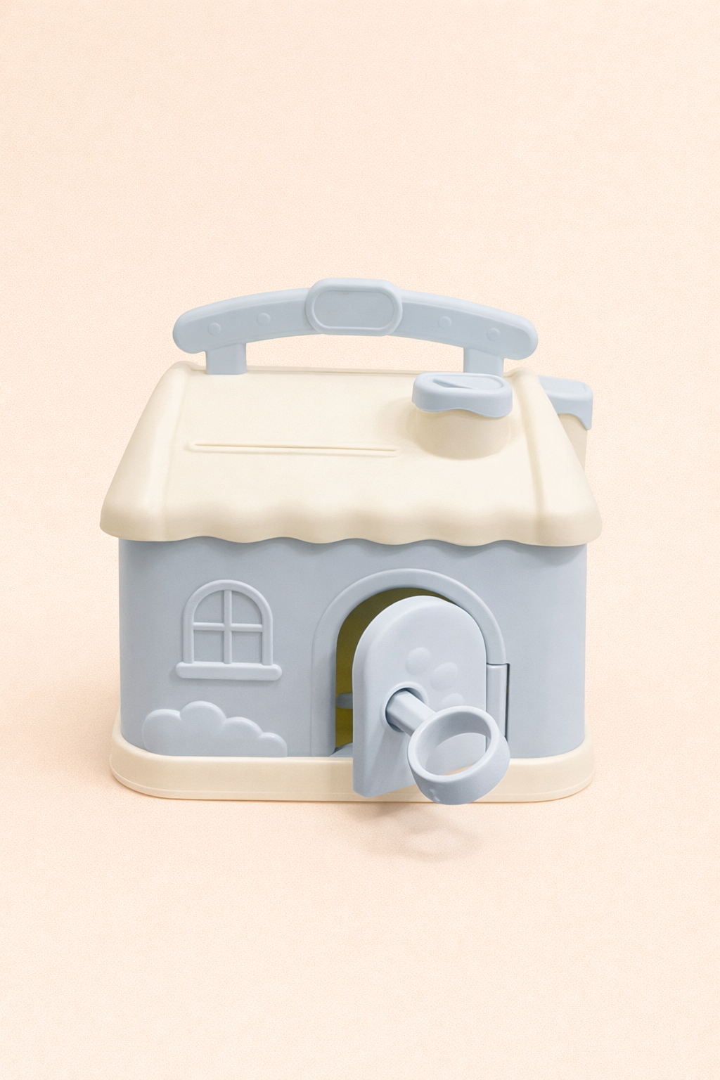 Mini House Coin Bank for Kids – Cute Pastel Savings Box with Lockable Door | Durable Plastic Money Bank for Children | Fun Piggy Bank for Early Saving Habits