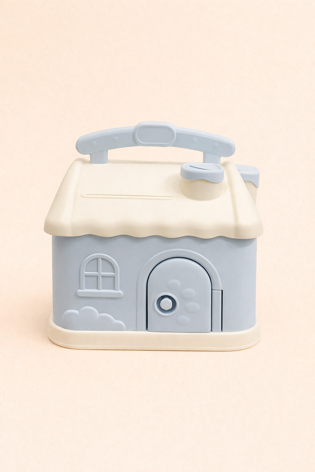 Mini House Coin Bank for Kids – Cute Pastel Savings Box with Lockable Door | Durable Plastic Money Bank for Children | Fun Piggy Bank for Early Saving Habits
