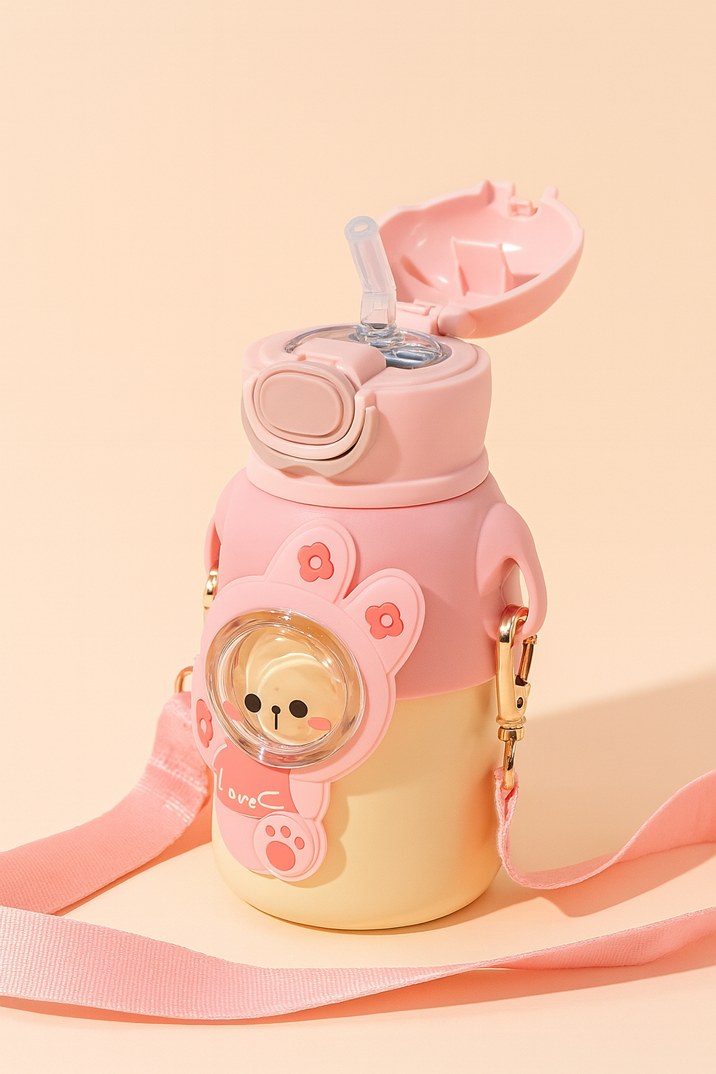 DinoBuddy™ Kids Water Bottle – 350 ml Cute Dinosaur Sipper Bottle with Leak-Proof Lid | BPA-Free, Easy Carry for School & Travel