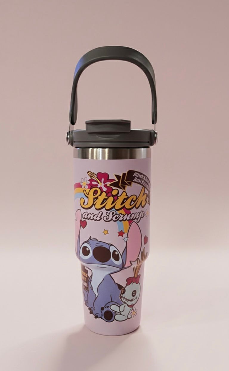 STITCH Insulated Stainless Steel Water Bottle with Dual Sip Lid