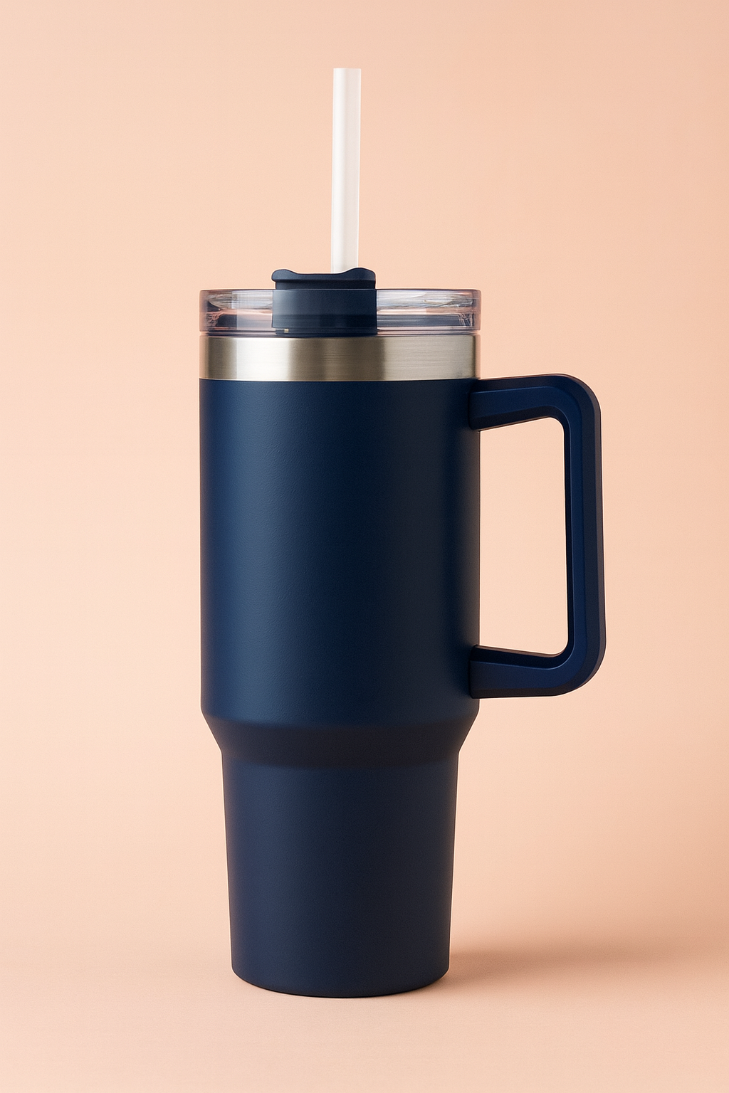 GlideSip Pro Insulated Travel Tumbler with Handle & Straw – Double-Wall Stainless Steel, Leak-Resistant Lid | Hot & Cold Cup for Work, Commute & Travel