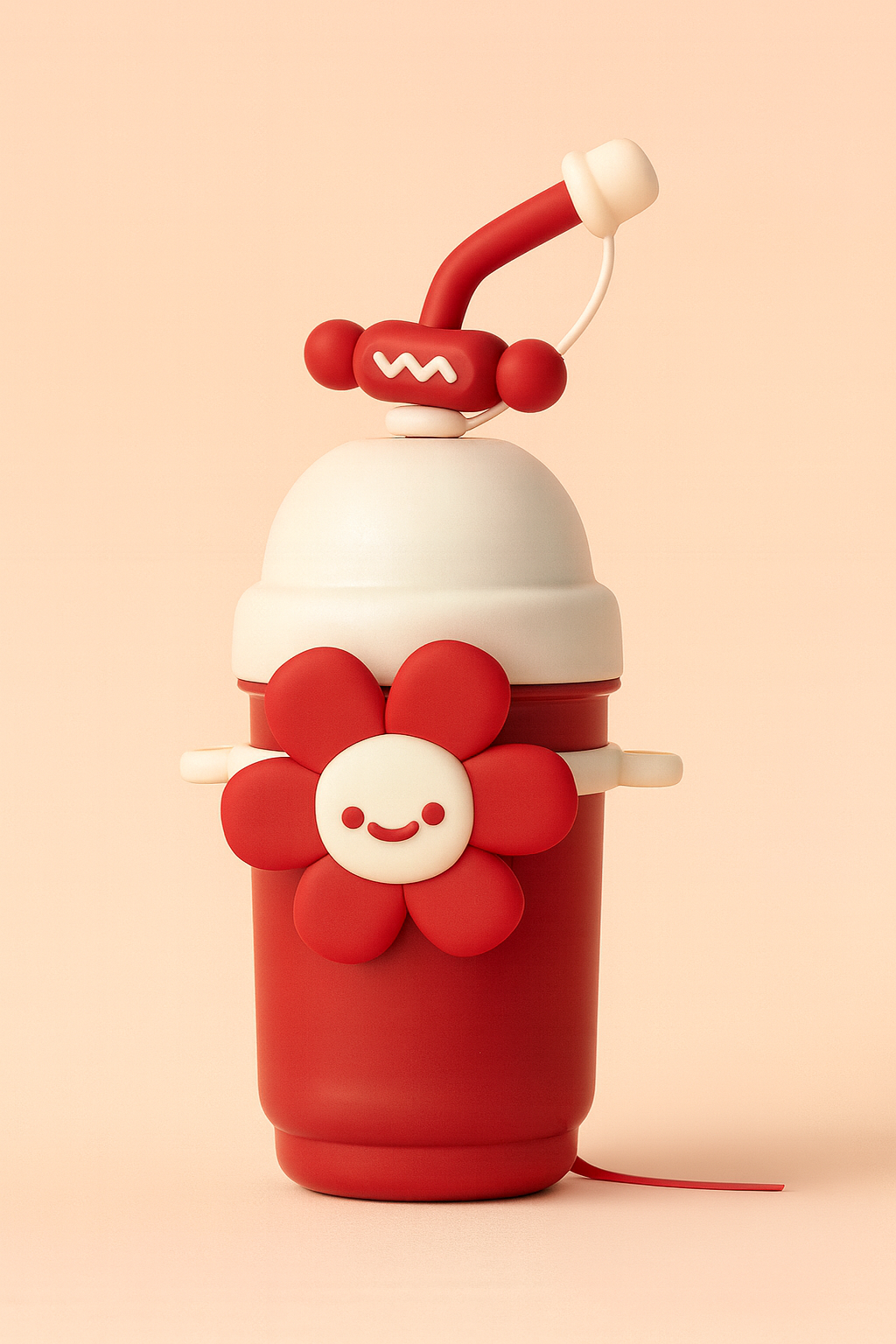 BloomSip™ Flower Kids Sipper Bottle – 350 ml Cute Straw Water Bottle with Sling Strap & Leak-Proof Lid | BPA-Free, School & Travel Friendly
