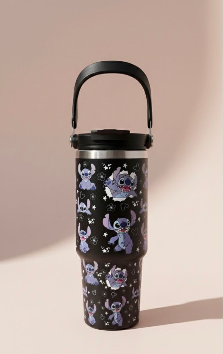STITCH Insulated Stainless Steel Water Bottle with Dual Sip Lid