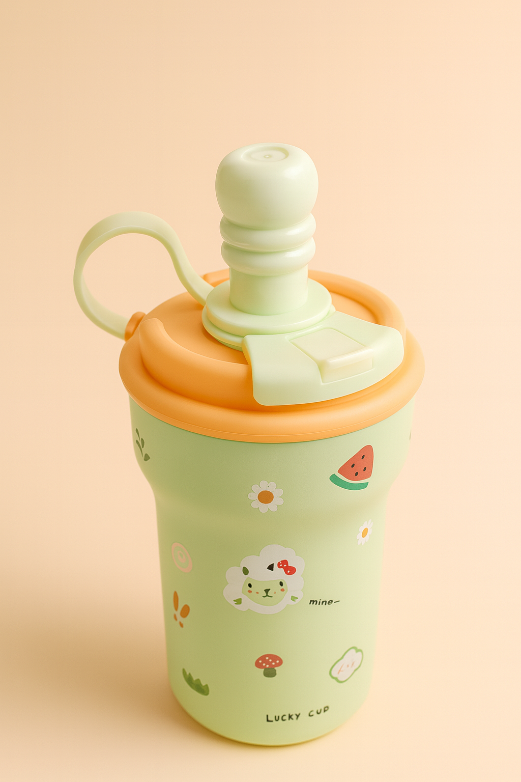 PastelPop Kids Straw Water Bottle with Flip Lock Lid – Leak-Proof Sipper Cup for Toddlers & Young Kids | BPA-Free, Easy-Grip Design for School & Travel