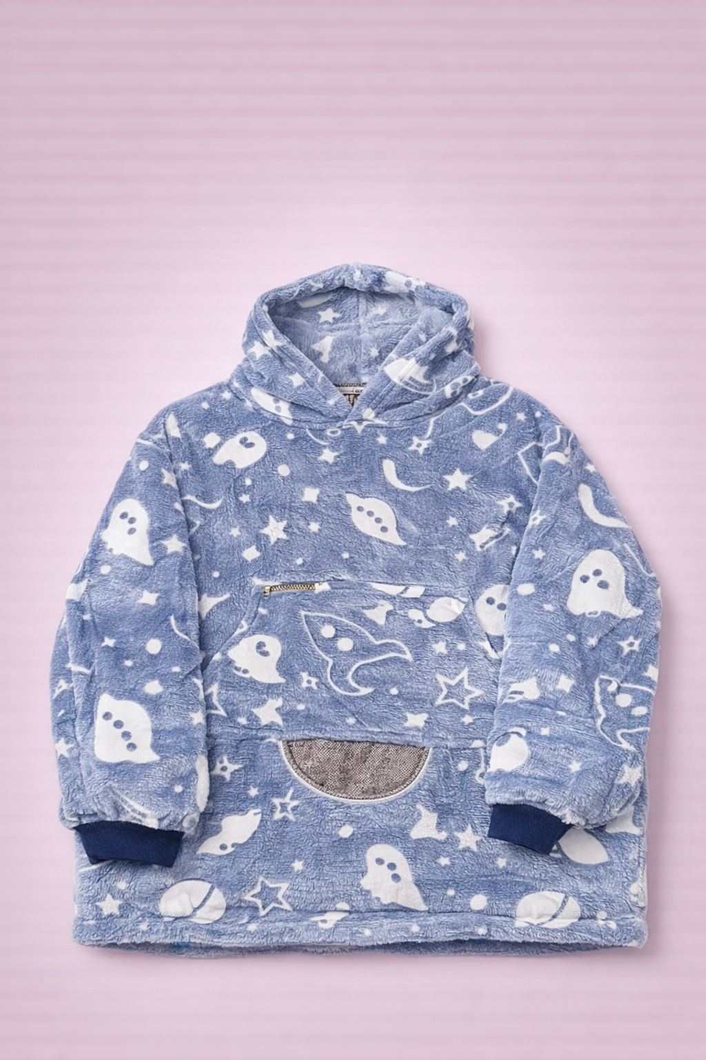 Kids Glow-in-the-Dark Plush Hooded Sweatshirt | Ultra-Soft Winter Hoodie with Unicorn Print | Warm, Cozy & Comfortable | Night Glow Design