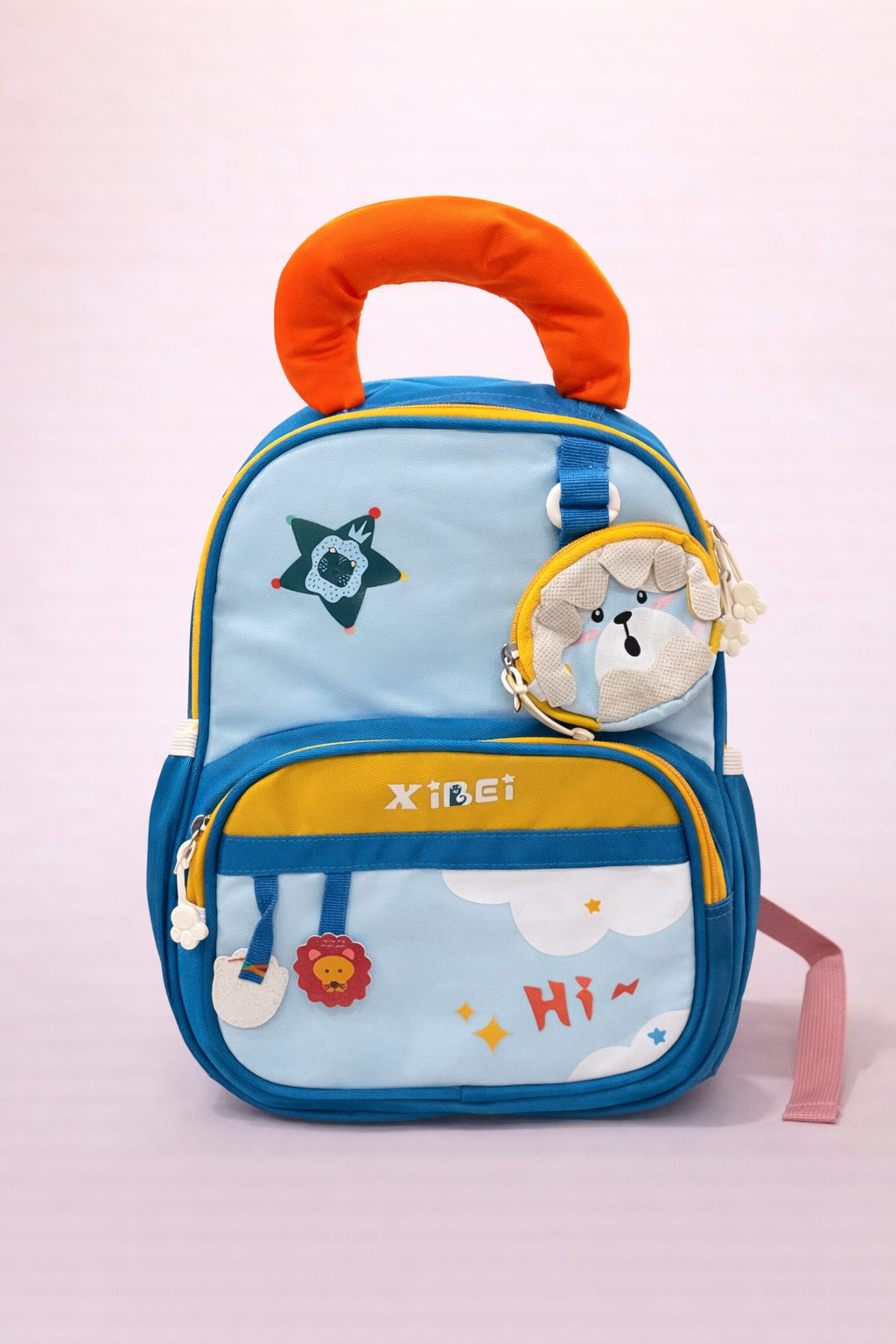 Cute Animal Charm Kids Backpack – Lightweight Mini School Bag for Toddlers | Soft Padding, Front Zip Pocket & Adjustable Straps | Perfect for Playgroup & Day Trips